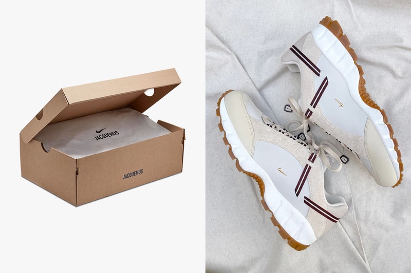 jacquemus nike sneakers detail release date humara acg color 2022 june