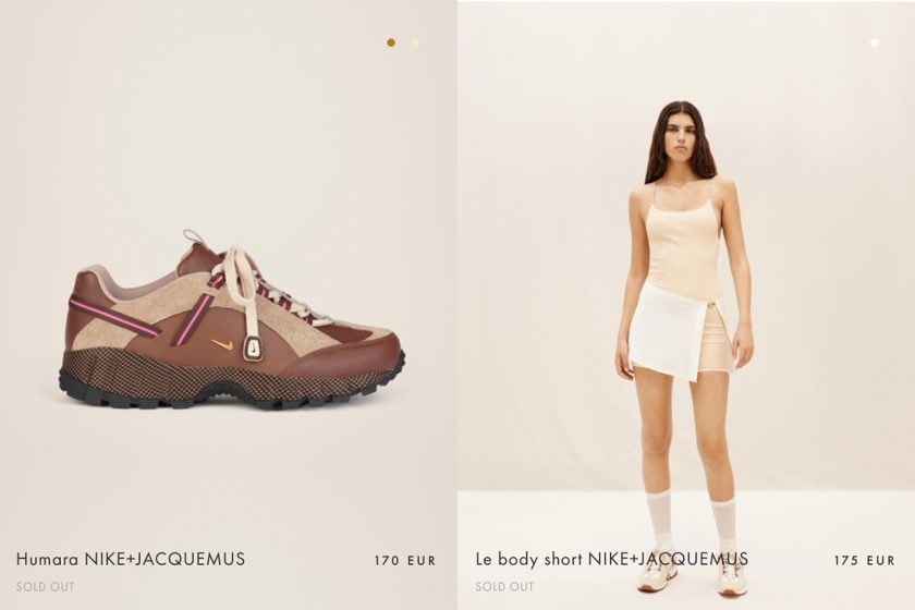 jacquemus nike sold out immediate price collab humara