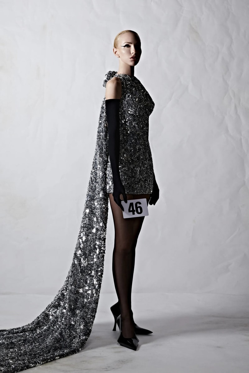 Balenciaga Couture detail runway look kim nicole dua design 2022 51st