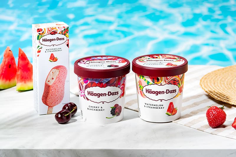 Haagen-Dazs Strawberry Watermelon Ice Cream 2022 summer