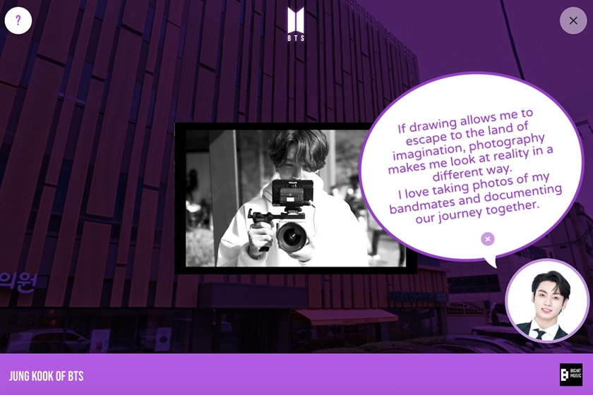 BTS Google experiment Street View Tour Art Gallery