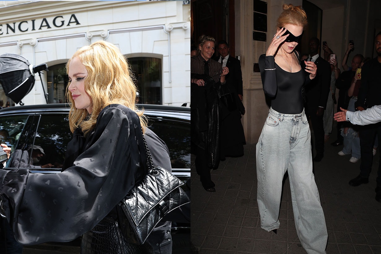 Nicole kidman Bella hadid balenciaga couture oversized jeans