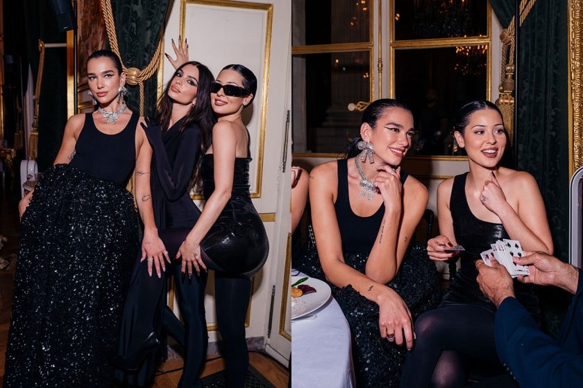 kim nicole balenciaga dua lipa couture after party indise paris