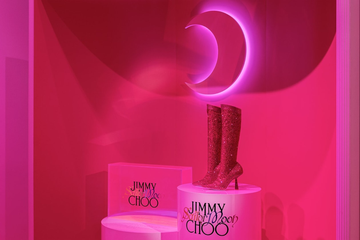 jimmy choo sailor moon limited edition boots collaboration swarovski release