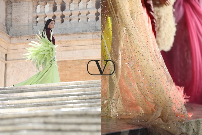 捨不得眨眼:望著灰石階上,絕美 Valentino 高級訂製服緩緩登場
