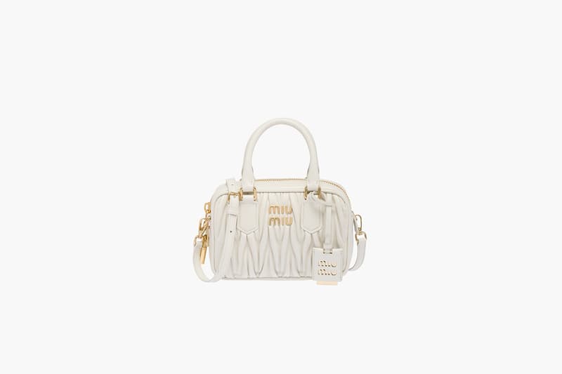 Miu Miu Matelassé nappa leather top-handle bag