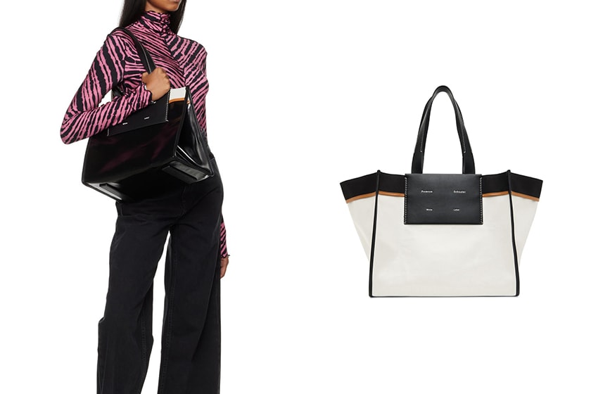 Proenza Schouler Office Look Black White Morris Tote Bag