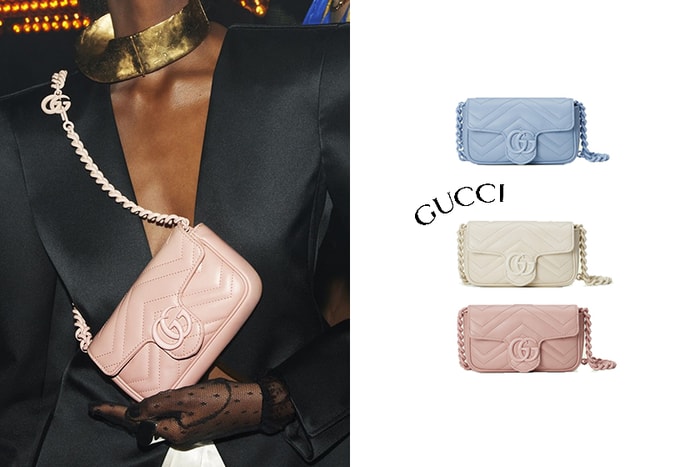 藏在新品區的一枚亮點:Gucci Marmont 迷你手袋,多種背法+純色皮革太美!