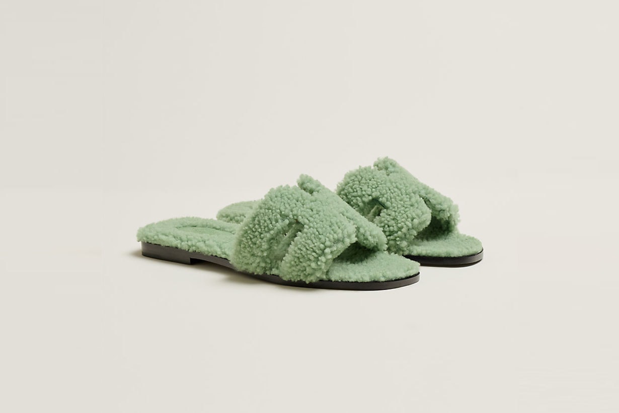 hermes woolskin oran sandal shoes 2022