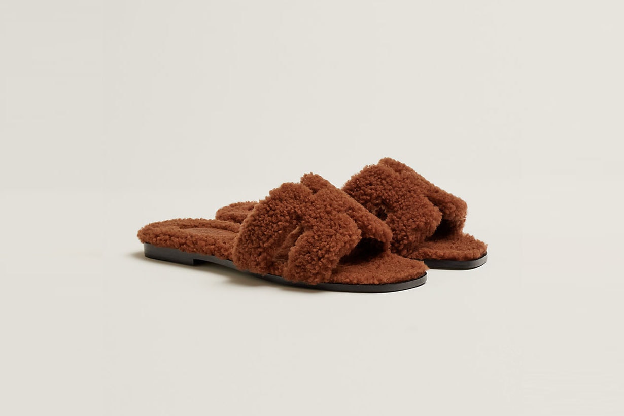 hermes woolskin oran sandal shoes 2022