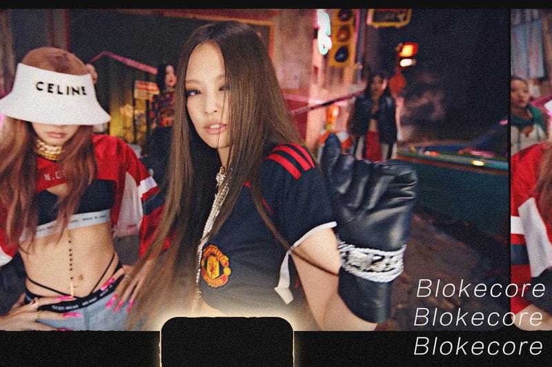 jennie rihanna billie blokecore jersey adidas soccer football style trends tik tok 90's dad