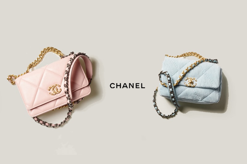 chanel 19 handbag gold silver Ruthenium-Finish Metal mix tone