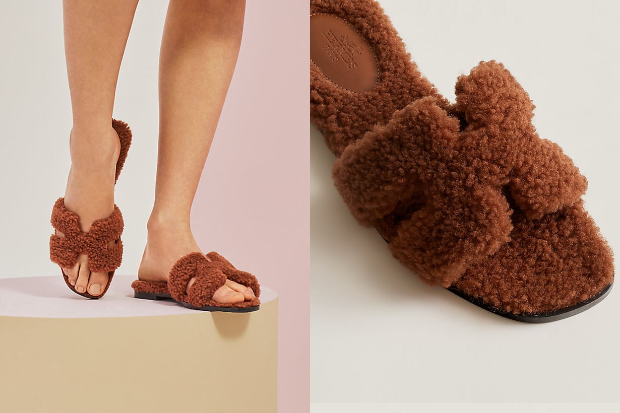 hermes woolskin oran sandal shoes 2022