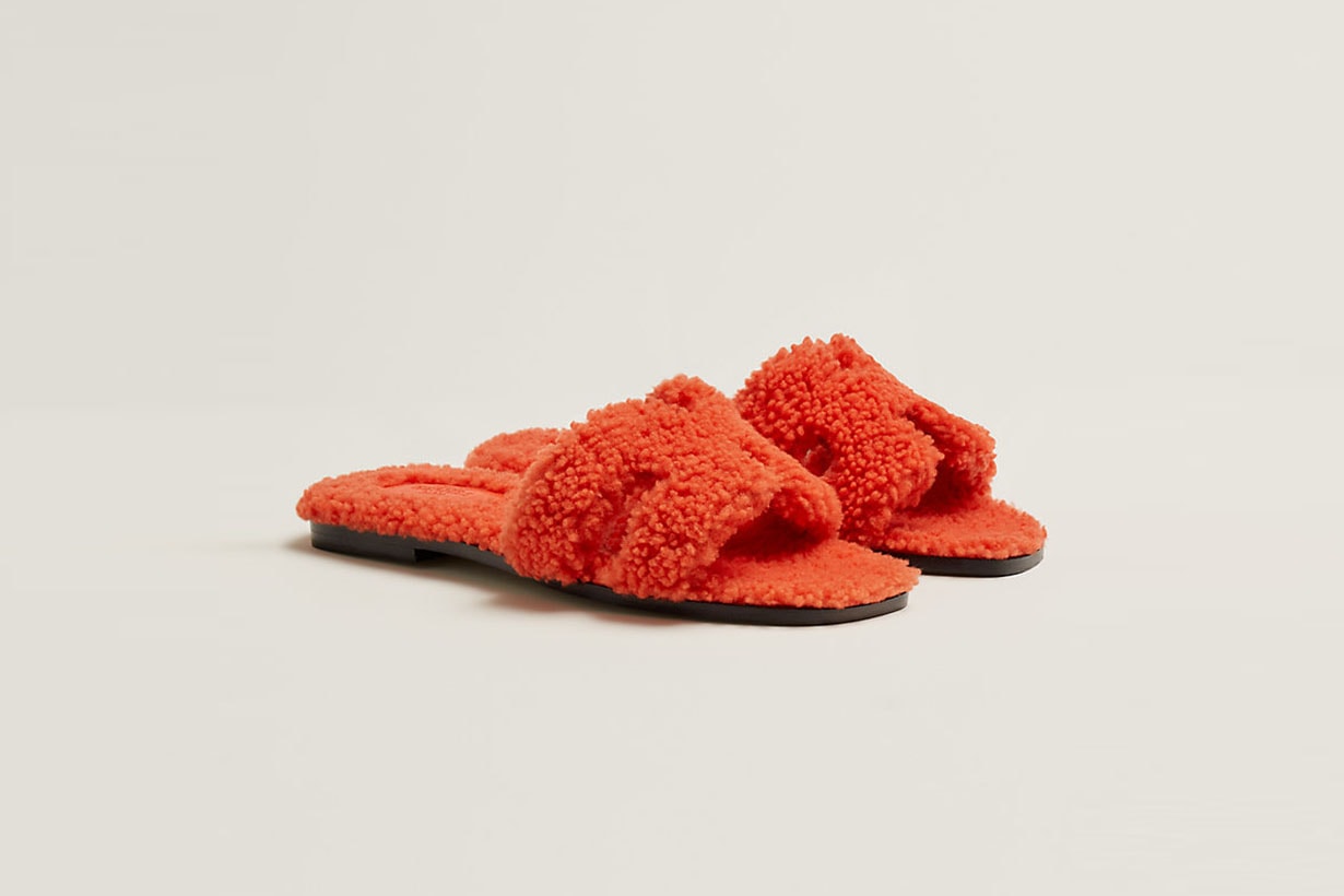 hermes woolskin oran sandal shoes 2022