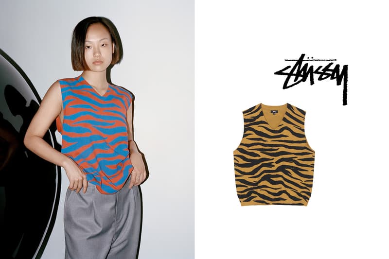 Stüssy 2022 fall tiger print vest