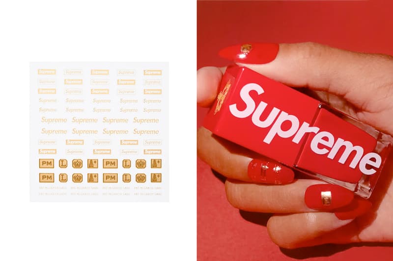 Supreme Pat McGrath Lab nail polish decals set color detail