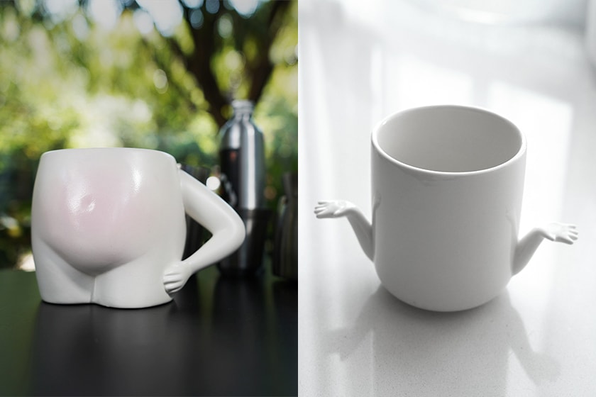 Udoland ceramic Beauty Mug Whatever Plate Hand in Hand Handy Mug