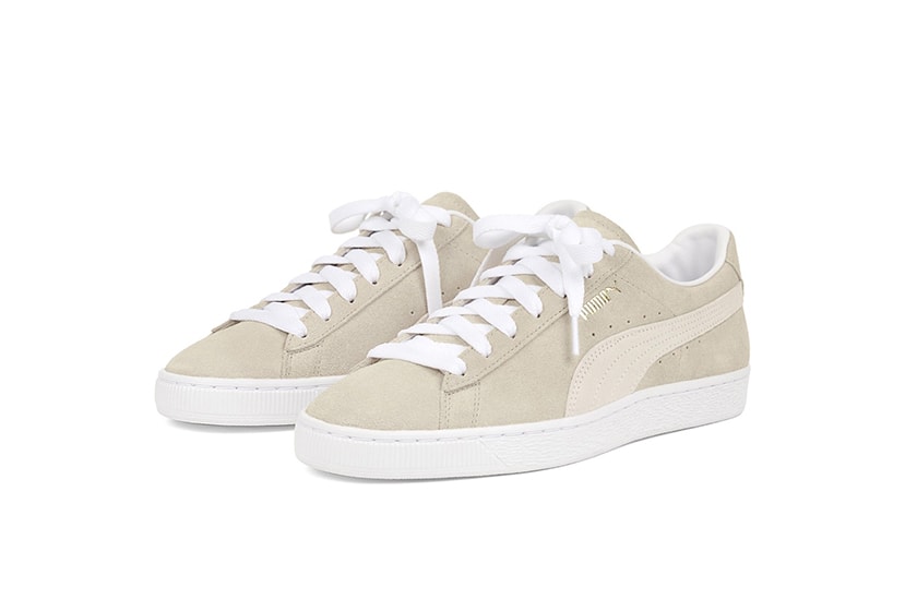 JJJJound x PUMA Suede Putty Limestone Sneakers Collaboration LABELHOOD BOX