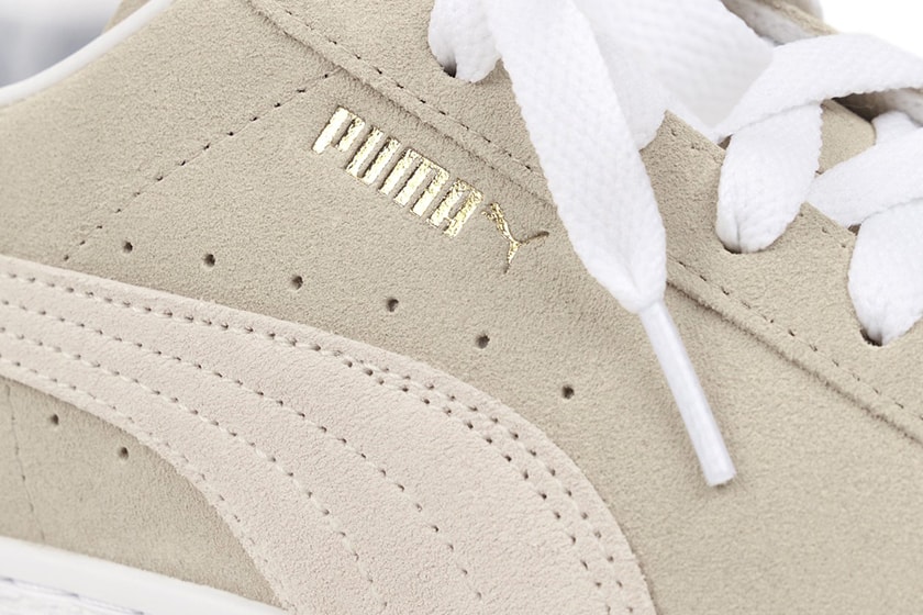 JJJJound x PUMA Suede Putty Limestone Sneakers Collaboration LABELHOOD BOX