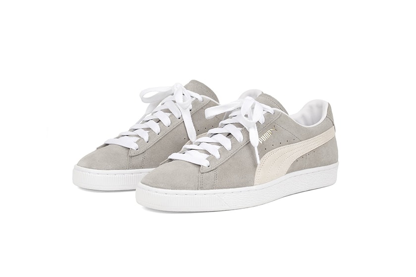 JJJJound x PUMA Suede Putty Limestone Sneakers Collaboration LABELHOOD BOX