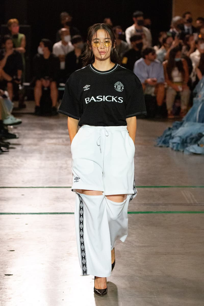 BASICKS DHL umbro MASANORI MORIKAWA tokyo fashion show runway look detail