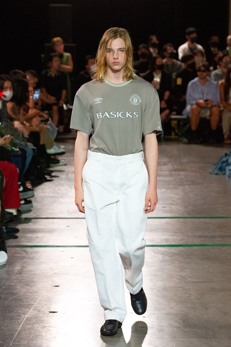 BASICKS DHL umbro MASANORI MORIKAWA tokyo fashion show runway look detail