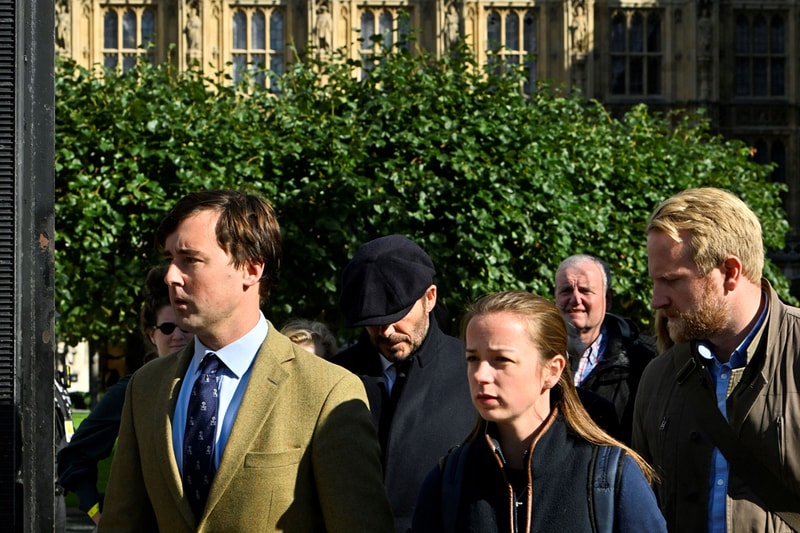 David Beckham Queen Elizabeth II Westminster Hall line up