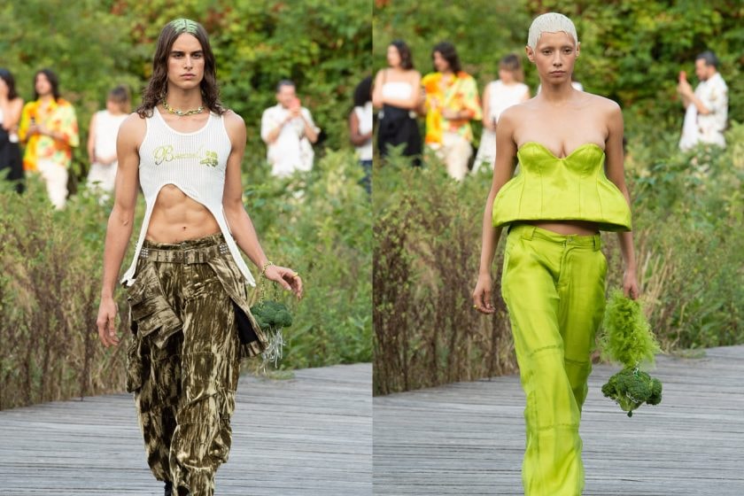 Collina Strada Broccoli Swarovski handbag Hillary Taymour nyfw