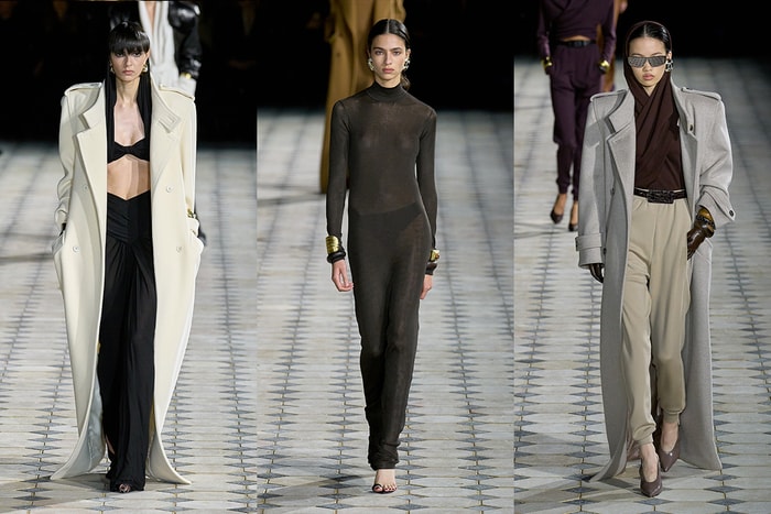 PFW:巴黎鐵塔下的一池噴泉,Saint Laurent 貼身長裙搖曳女人味!