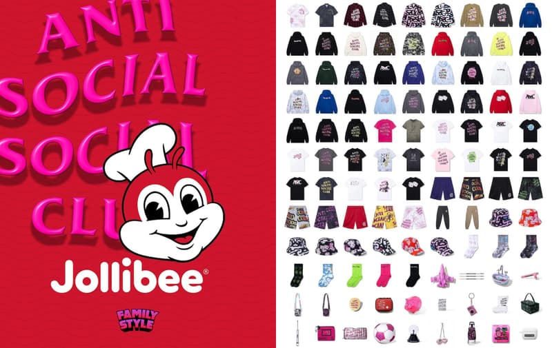 Anti Social Social Club ASSC Jollibee Crossover Family Style Food Festival