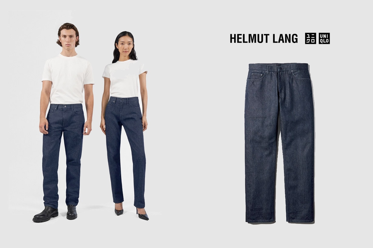 UNIQLO and HELMUT LANG jeans unisex 2022 back collab
