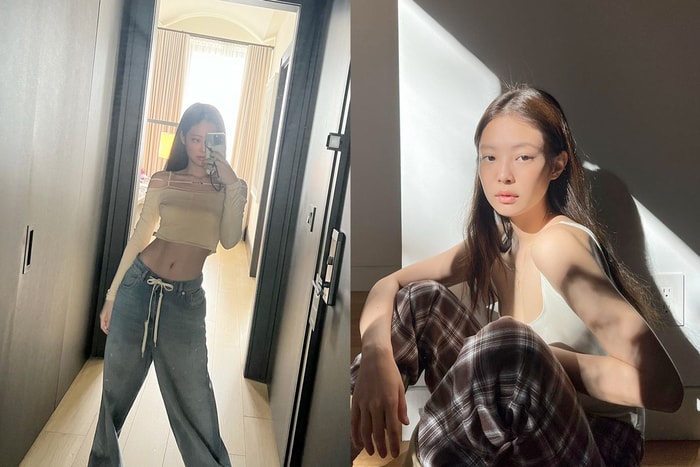 Jennie 穿搭書:一身慵懶的針織 + 寬褲,拎對手袋還能再添幾分優雅!