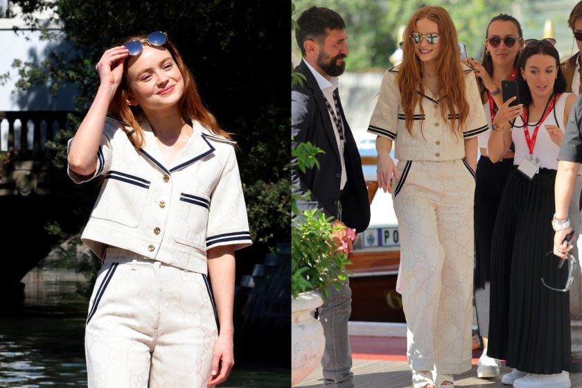 sadie sink venice film red carpet chanel alexander mcqueen gucci style outfit