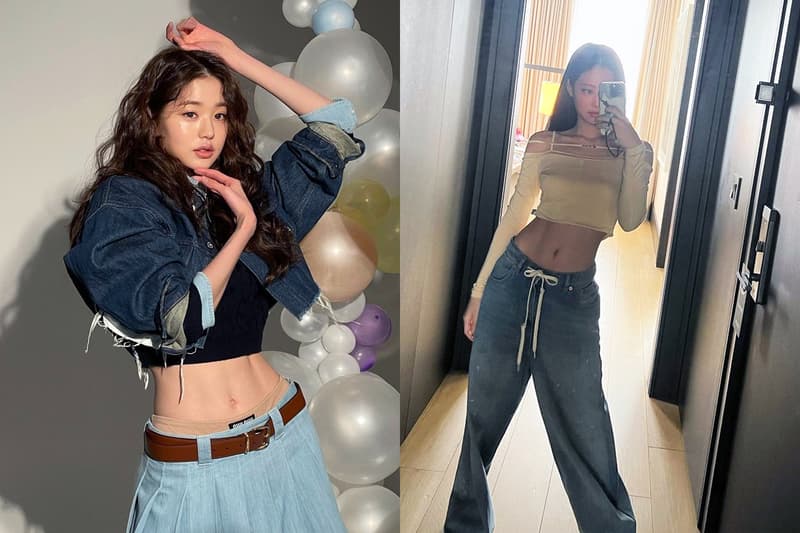 Best Low Rise Pants Style Looks korean celebrities singers Blackpink Jisoo Jennie Red Velvet Joy Seulgi Girls Generation Yoona Hyoyeon Wonyoung Ive