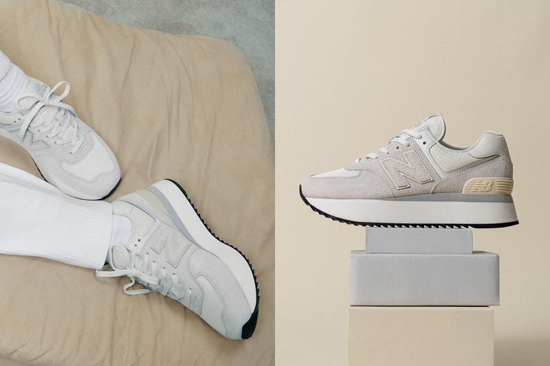 new balance 574+ platform midsole new sneakers