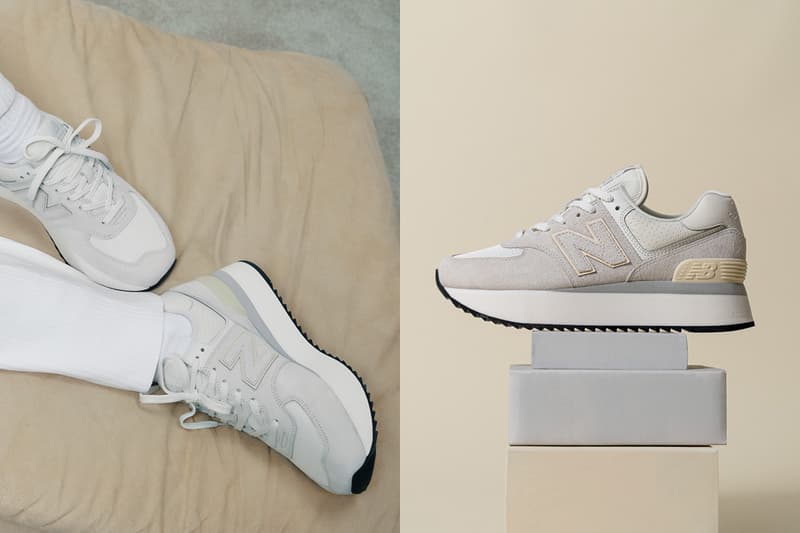 new balance 574+ platform midsole new sneakers