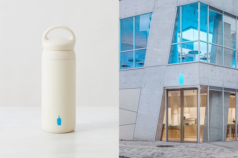 blue bottle kinto bottle coffee cup glass collabration
