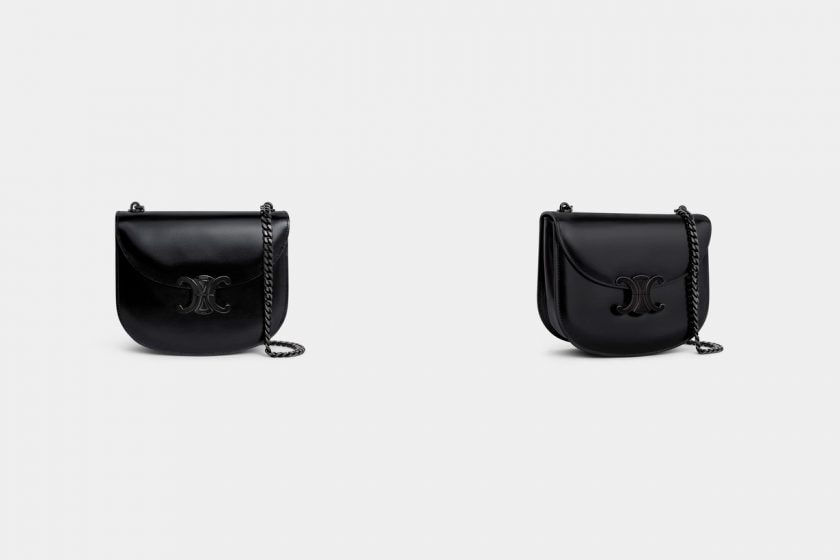 celine all black handbags ava teen flap bucket cabas cuir triomphe chain