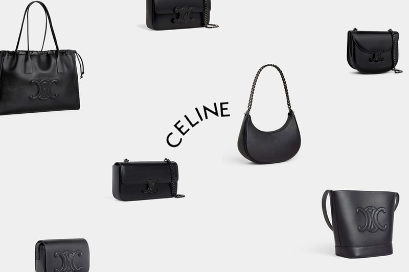 celine all black handbags ava teen flap bucket cabas cuir triomphe chain