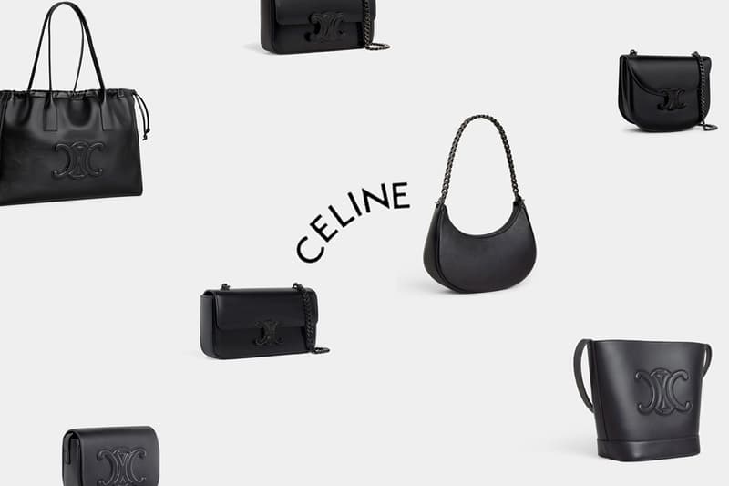 celine all black handbags ava teen flap bucket cabas cuir triomphe chain