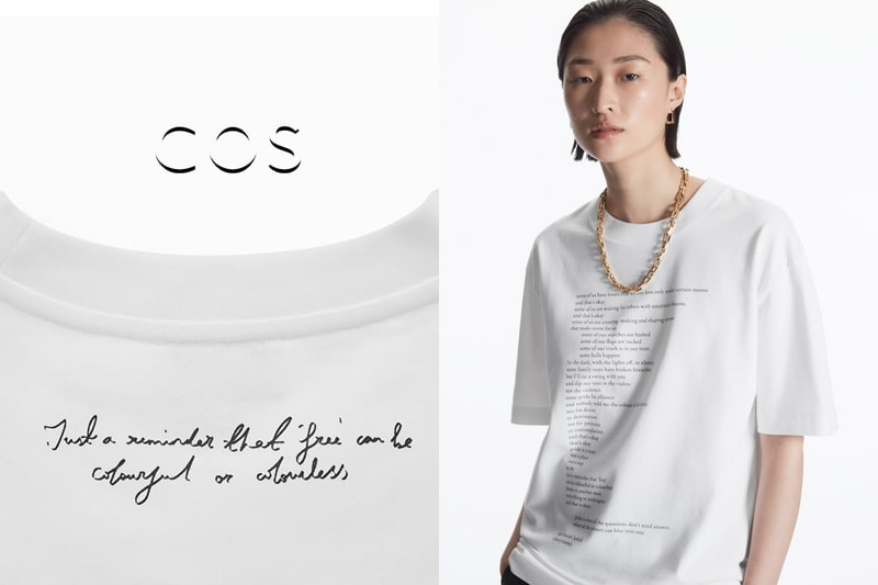 cos love for all pride limited poem rainbow t-shirt collab