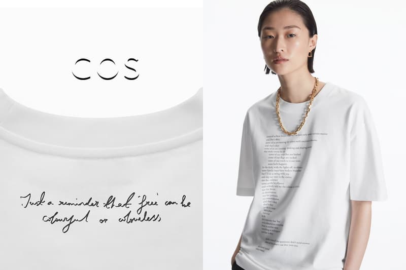 cos love for all pride limited poem rainbow t-shirt collab