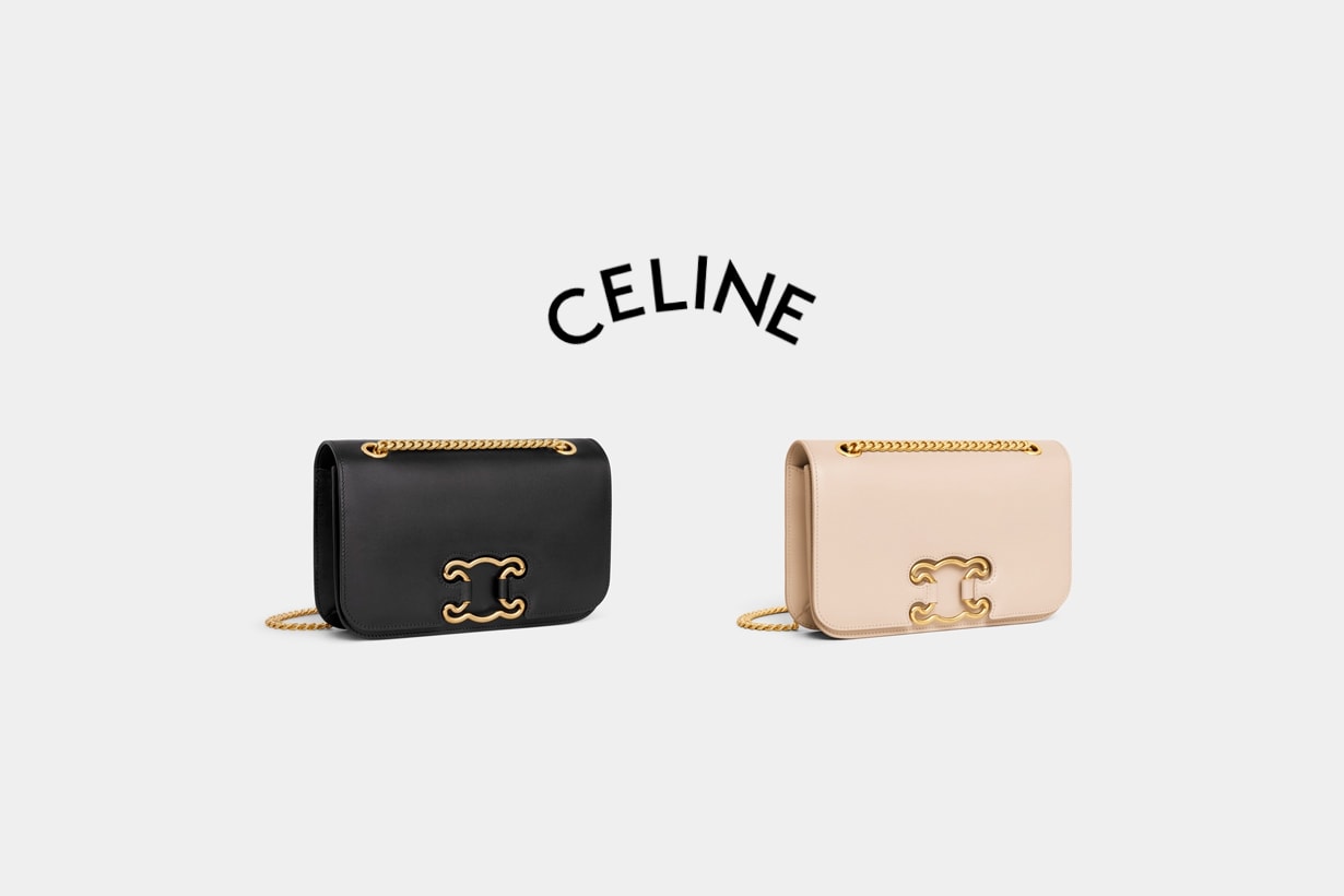 celine triomphe frame handbag logo new chain 2022 fw