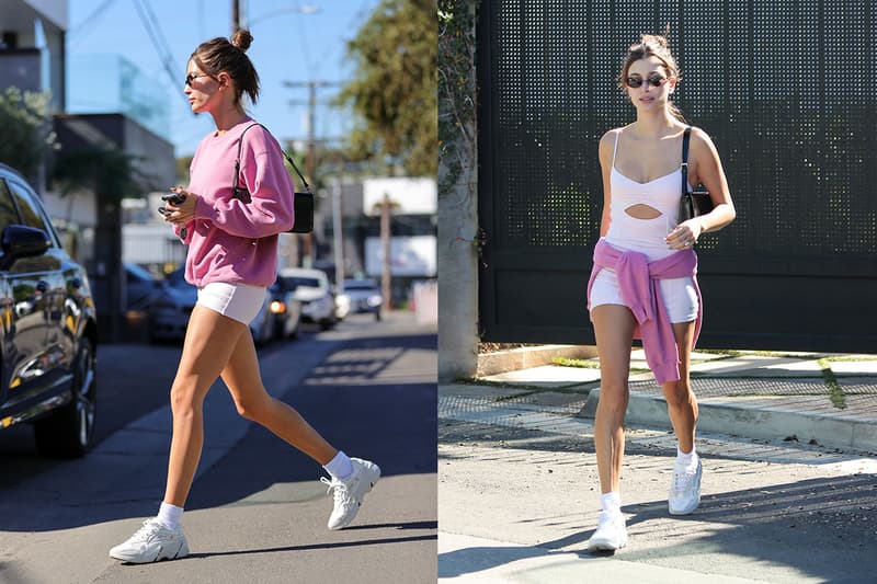 hailey bieber athleisure barbiecore 2022 fashion trends