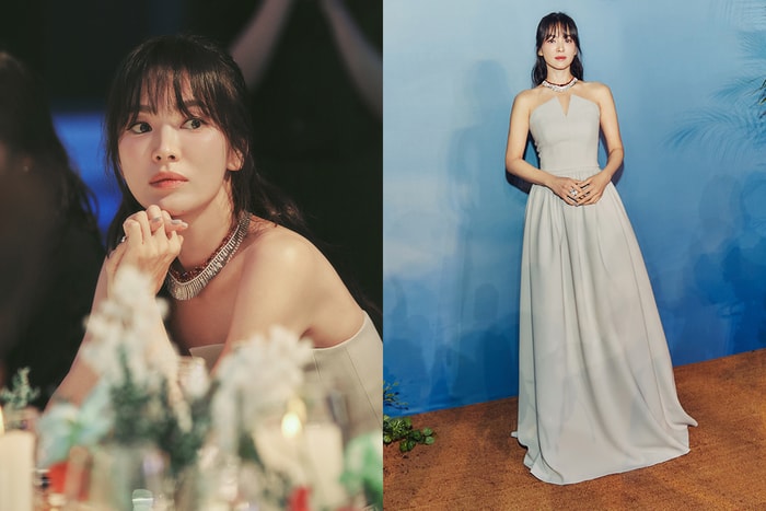 一襲淡雅霧灰禮服,宋慧喬舉手投足展現 CHAUMET 代言人之美!