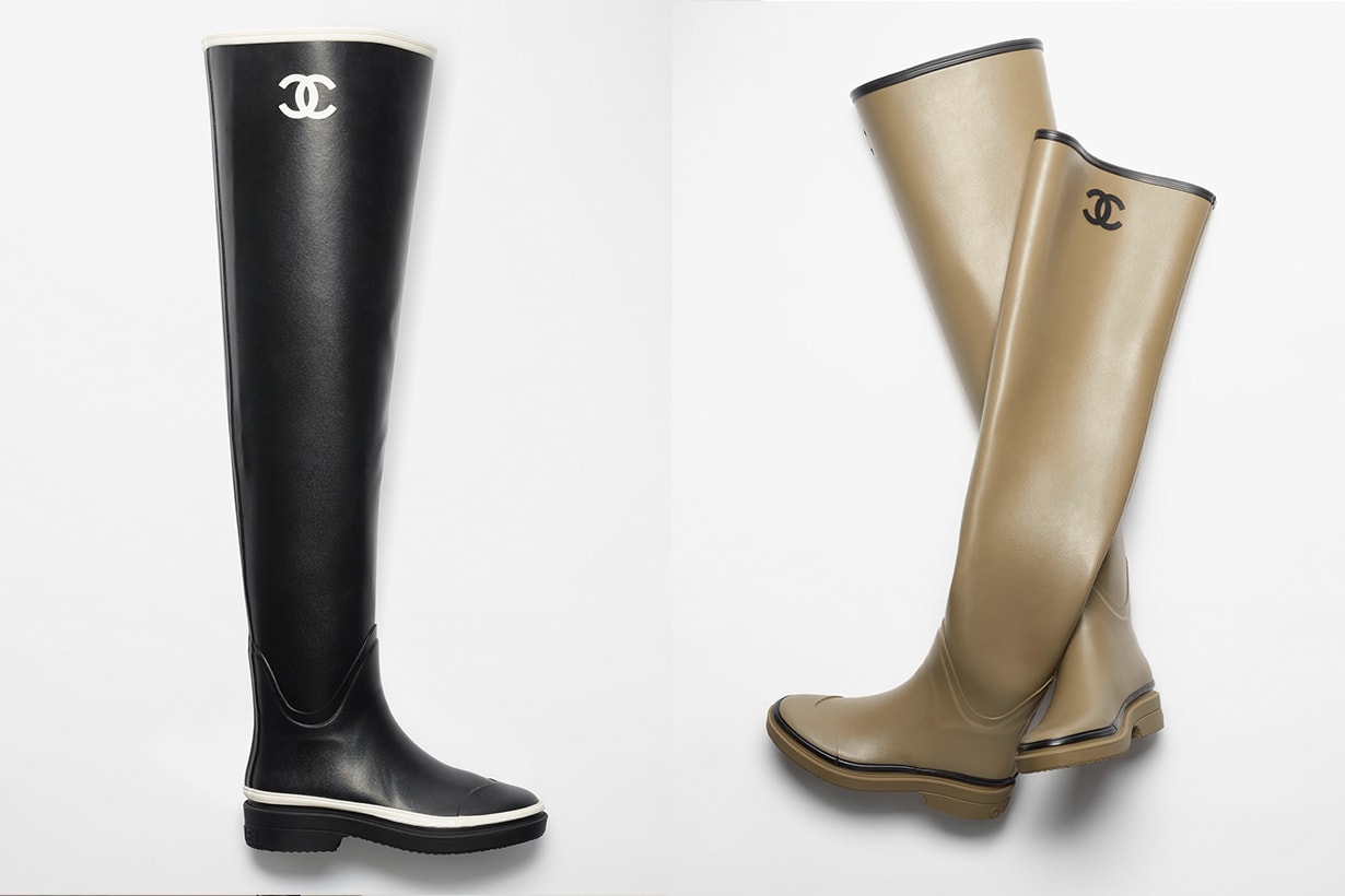 chanel thigh high rain boot release date