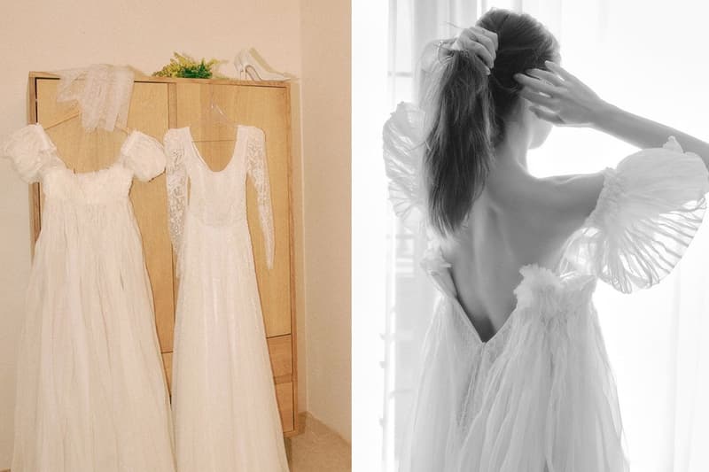 kong hyo jin New Balance Manolo Blahnik Kayla Bennet Danielle Frankel Chana Marelus Cucculelli Shaheen wedding dress details kevin oh