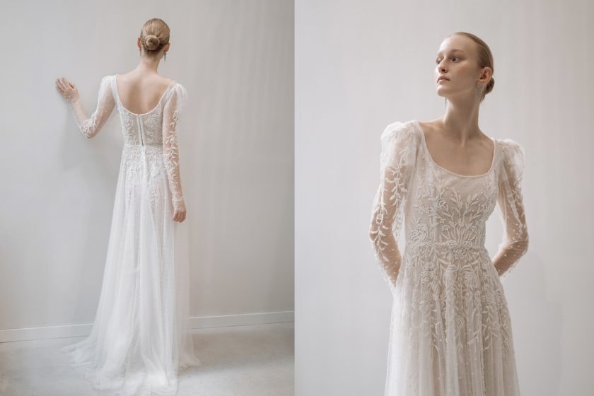 kong hyo jin New Balance Manolo Blahnik Kayla Bennet Danielle Frankel Chana Marelus Cucculelli Shaheen wedding dress details kevin oh