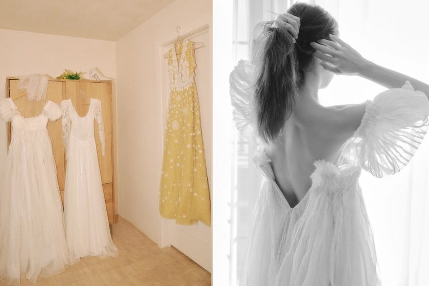 kong hyo jin New Balance Manolo Blahnik Kayla Bennet Danielle Frankel Chana Marelus Cucculelli Shaheen wedding dress details kevin oh