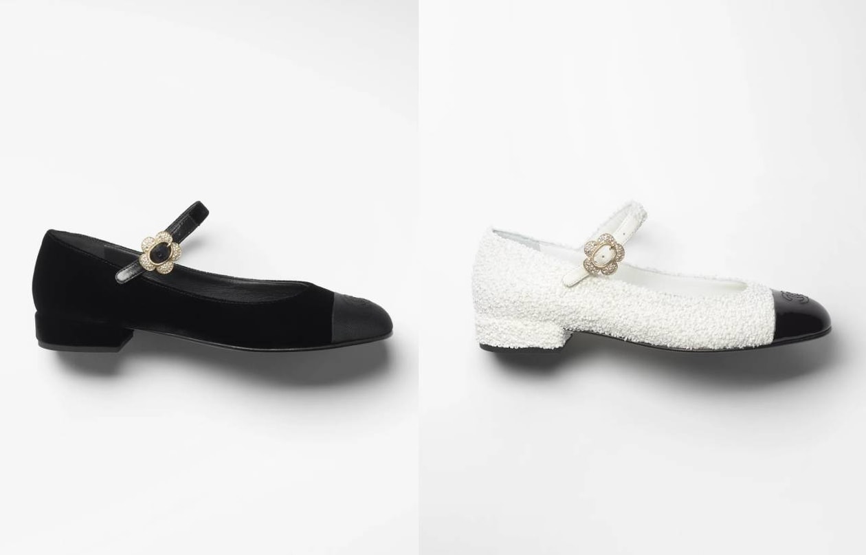 FW22 Ballet Flats Mary Janes Ballerina Miu Miu Chanel Maison Margiela Ferragamo Shoes Trend 